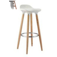 ABS Seat and Beech Wood Legs Bar Chair